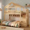 Kinder-Etagenbett 90x200 + 140x200 cm im Haus-Design mit Produktbild-Vorschau 6