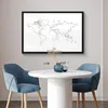 MuchoWow® MuchoWow® Gerahmtes Poster Weltkarte - Einfach - Produktbild-Vorschau 5