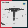 KOTARBAU® 2 St. T Scharniere schwarz L: 150 mm Kreuzgehänge Produktbild-Vorschau 3