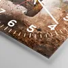 Wanduhr - Quadrat - Glasuhr - Schlamm Schmutz Dakar Aktion Produktbild-Vorschau 5