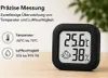 4er Set Digitales Thermo-Hygrometer – 2x Schwarz & 2x Weiß Produktbild-Vorschau 2