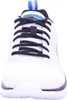 A front view of a white Skechers athletic shoe with black laces. Anteprima dell’immagine prodotto
