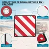 Wiltec Réflecteur de signalisation 2 en 1 – 50 x 50 cm – Voir les images du produit 2