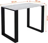 A product image of a small table with dimensions indicated. Náhled obrázku produktu