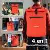 Wiltec Sacoche sac à dos étanche pour porte-bagages rouge – Voir les images du produit 6