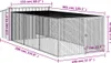 VidaXL niche pour chien avec parcours 153x396x110 cm acier Voir les images du produit 8