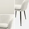 sweeek - 4er Set Bouclé Sessel mit Metallbeinen - Produktbild-Vorschau 5