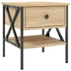 A product shot of a wooden nightstand with a drawer and a shelf, set against a white background. Náhled obrázku produktu