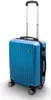 A blue suitcase with a retractable handle and wheels, shown against a white background. Produktbild-Vorschau