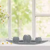 Relaxdays Kerzen Deko, Set mit Dekotablett, 3 Produktbild-Vorschau 5
