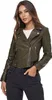 Tazzio Damen Lederjacke F507 Khaki M Produktbild-Vorschau 3