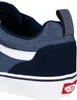Close-up view of the heel and side of a blue Vans shoe. Produktbild-Vorschau