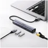 Adaptateur Ugreen 5W1 Usb-A Vers 3X Usb 3.0 + Rj45 + Usb-C Voir les images du produit 6