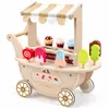 Carrito de helados de madera - Incluye 9 cubitos de hielo Vista previa de la imagen del producto 1