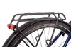 A close-up view of the rear wheel, fender, and rear rack of a bicycle. Produktbild-Vorschau