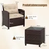 COSTWAY Gartenmöbel Set Polyrattan, 3-tlg. Balkonmöbel Set Produktbild-Vorschau 6