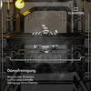 Interior view of an oven with steam, highlighting the steam cleaning function. Produktbild-Vorschau