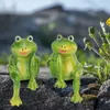 2 kusy živice Žaby Socha Vonkajšia záhradná dekorácia Socha Náhľad obrázku produktu 4