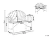 BELIANI Ławka ogrodowa różowa dwuosobowa metalowa 125 cm Podgląd zdjęcia produktu 3