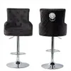 Tabouret de bar FATIVO, velours noir, pivotant, hauteur Voir les images du produit 9