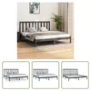 The Living Store Massivholzbett Grau Kiefer 200x200 cm Produktbild-Vorschau 1