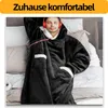 Decken-Hoodie, tragbare Kuscheldecke mit Ärmeln & Kapuze, Produktbild-Vorschau 7