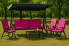 Gartenkissen Set für Gartenschaukel – rosa – Sitzkissen Produktbild-Vorschau 4