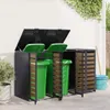 vidaXL Carrello portacestini per 3 contenitori 204 x 77,5 x Anteprima dell’immagine prodotto 4