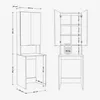 Diagrams of a cabinet with dimensions and weight capacity. Produktbild-Vorschau