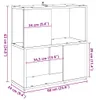 vidaXL Artisan dubová knihovna 60x24x63 cm materiál na bázi Náhled obrázku produktu 8