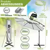 tillvex Sonnenschirm Grau Ø 350 cm Ampelschirm Gartenschirm Produktbild-Vorschau 2