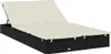 vidaXL 2-Personen-Sonnenliege mit Dach Schwarz 213x118x97 Produktbild-Vorschau 4