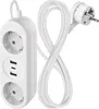 Steckdosenleiste – 2 Steckdosen+2×USB-A+1×USB-C, 1,4 m, 1,5 mm2, weiss Produktbild-Vorschau