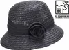 Seeberger eleganter Strohhut-Glocke mit Blume & UV-Schutz 80 in schwarz
