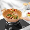 Wok żeliwny 32 cm powłoka gliniana z pokrywą szklaną do Podgląd zdjęcia produktu 2
