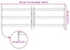 Zabezpečovacia mriežka na okná s 3 priečkami 3 pcs 43-74 cm Náhľad obrázku produktu 8