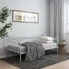 vidaXL Schlafsofa Bettgestell Weiß Metall 90x200 cm Produktbild-Vorschau 3