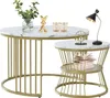 Set aus zwei runden Couchtischen – Moderne Beistelltische – Produktbild-Vorschau 10