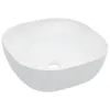 vidaXL Lavabo 42,5 x 42,5 x 14,5 cm in Vetroceramica bianca Anteprima dell’immagine prodotto 6