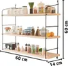 Wandregal Retro Holz & Metall – belastbar bis 15 kg pro Produktbild-Vorschau 2
