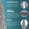 KINGSLEEVE® Parasol inclinable Hawaii 192 cm gris clair Voir les images du produit 4