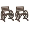 vidaXL Krzesła ogrodowe 2 szt. 58x58x78,5 cm lite drewno Podgląd zdjęcia produktu 1