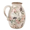 Clayre & Eef Dekorative Kanne 20x16x22 cm Beige Rosa Produktbild-Vorschau 3