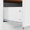 A close-up view of an open drawer in a white cabinet, showing the drawer slide and the interior of the drawer. Anteprima dell’immagine prodotto