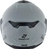 The back view of a gray matte motorcycle helmet. Produktbild-Vorschau