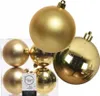 Weihnachtsbaumkugeln bruchfest Ø 10 cm 4 Stück gold glanz Produktbild-Vorschau 6