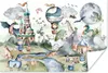 MuchoWow® Poster Kinder - Heißluftballon - Drache - Jungen Produktbild-Vorschau 1