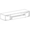 TV Lowboard 181 cm, Eiche mit strukturierter Produktbild-Vorschau 3