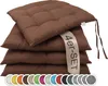 Sitzkissen Stuhlkissen 4er Set, ca. 40x40 cm, braun Produktbild-Vorschau 1