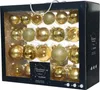 Set aus 42 Christbaumkugeln aus Glas gold 5/6/7 cm matt Produktbild-Vorschau 1